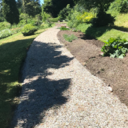 Pose de gravier blanc pour allée-chemin Chateaurenard